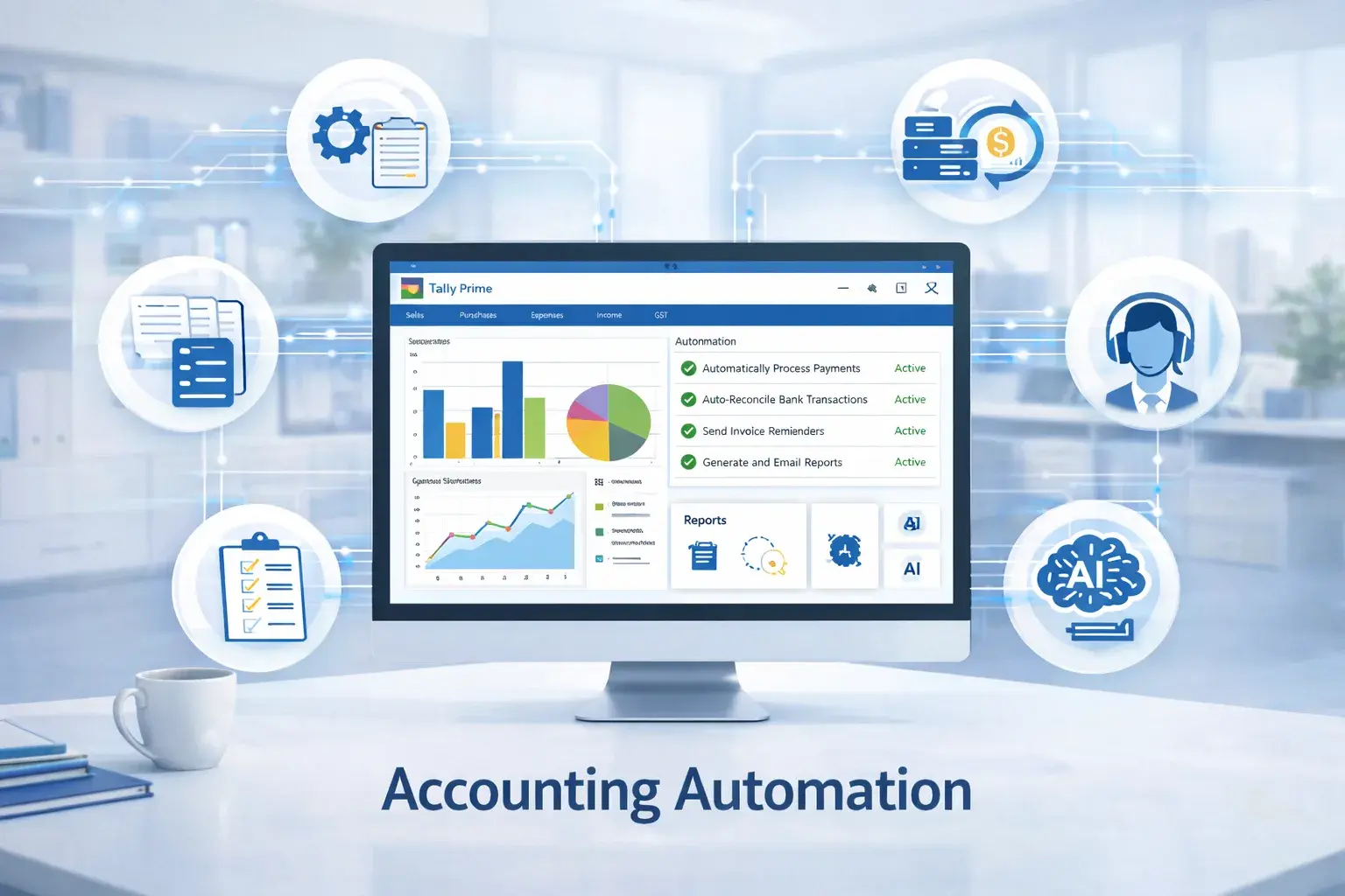 Tally accounting automation dashboard.