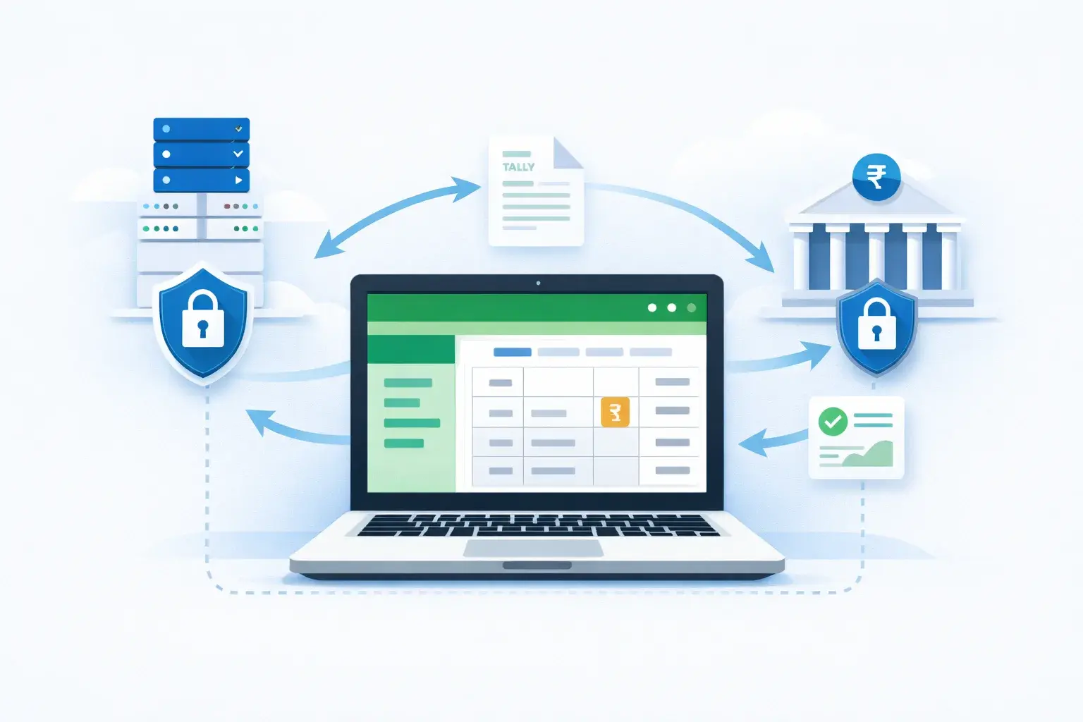 Tally banking API integration for automatic reconciliation and payments