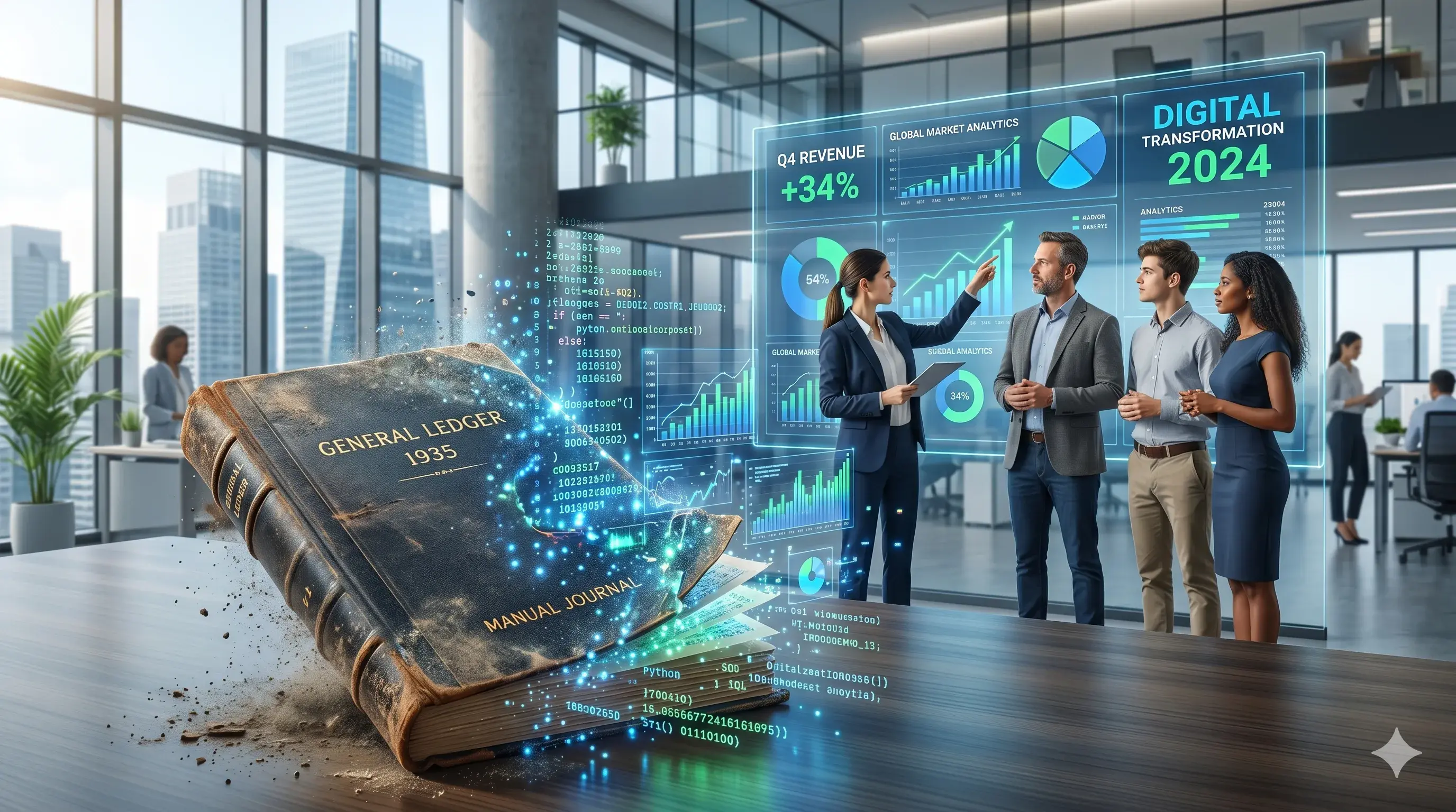 Manual reconciling vs smart automated banking dashboard.
