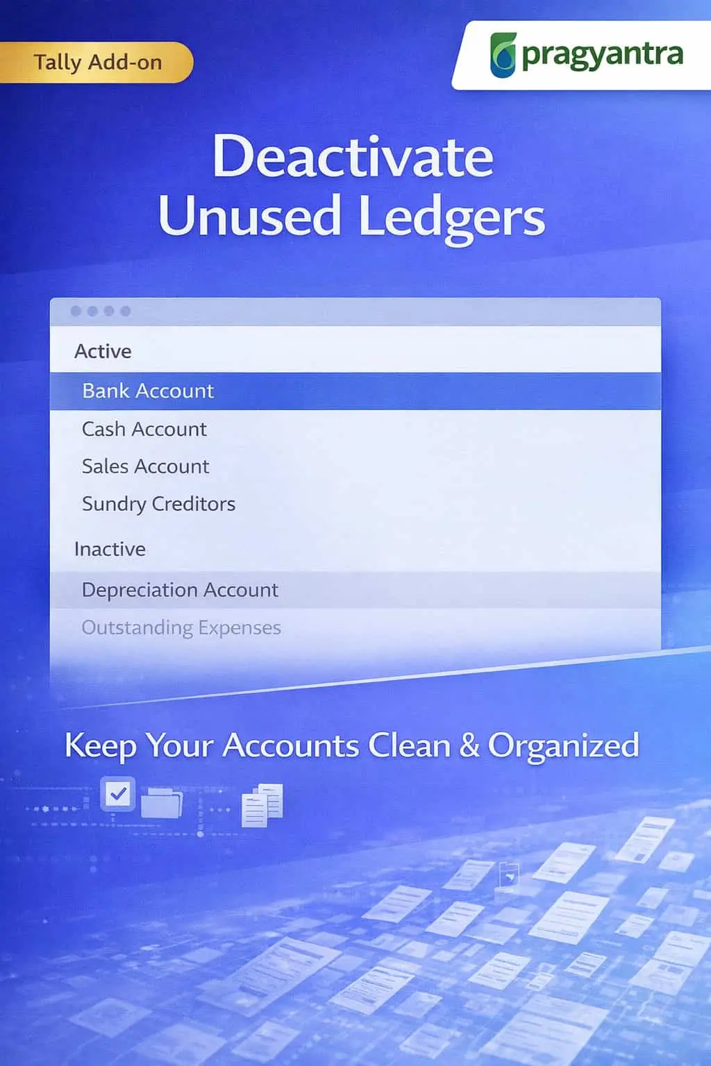 Enable Deactivate Ledger Masters
