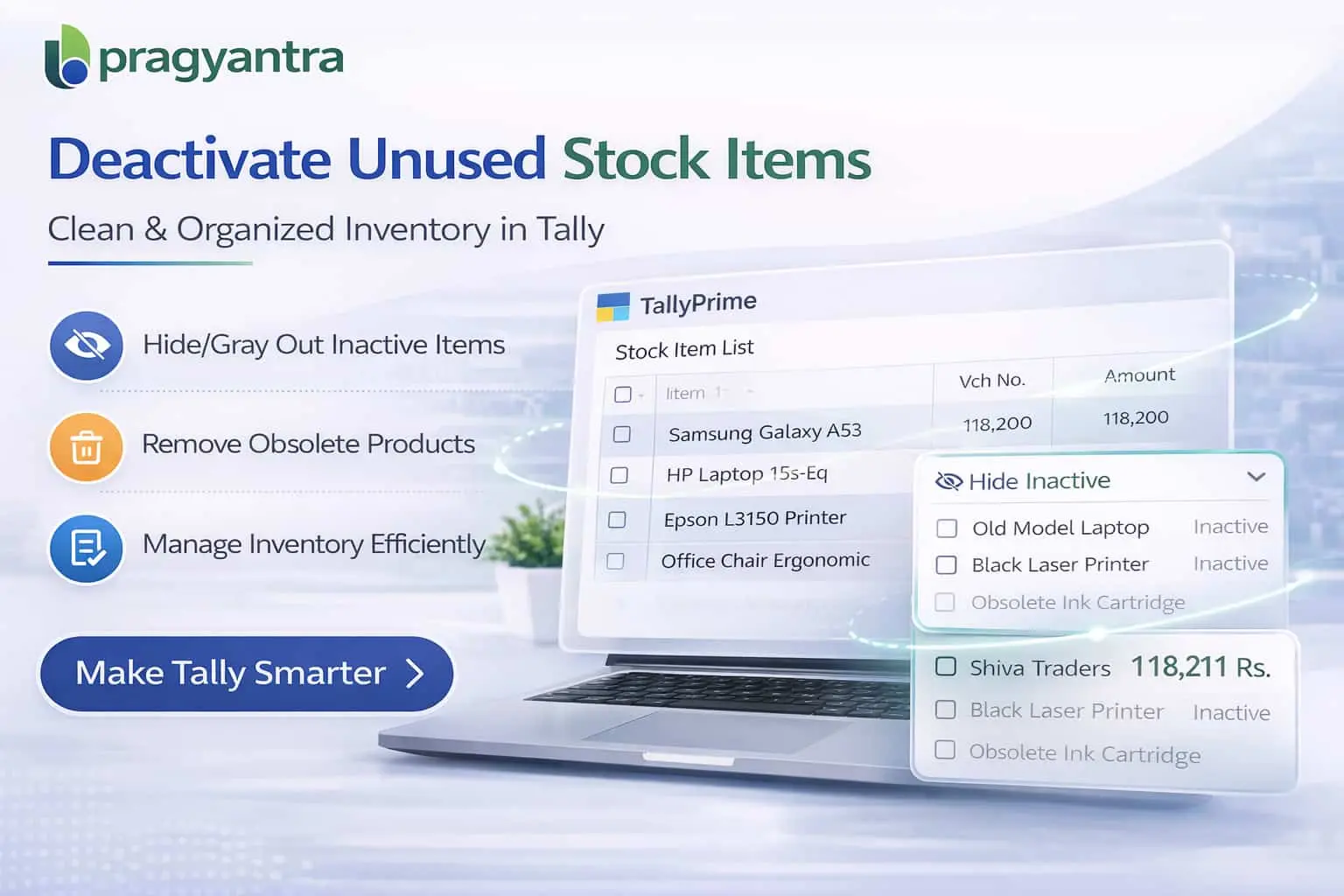 Enable Deactivate Stock Item Masters