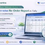 Enable Godown Balances in Re-Order Status