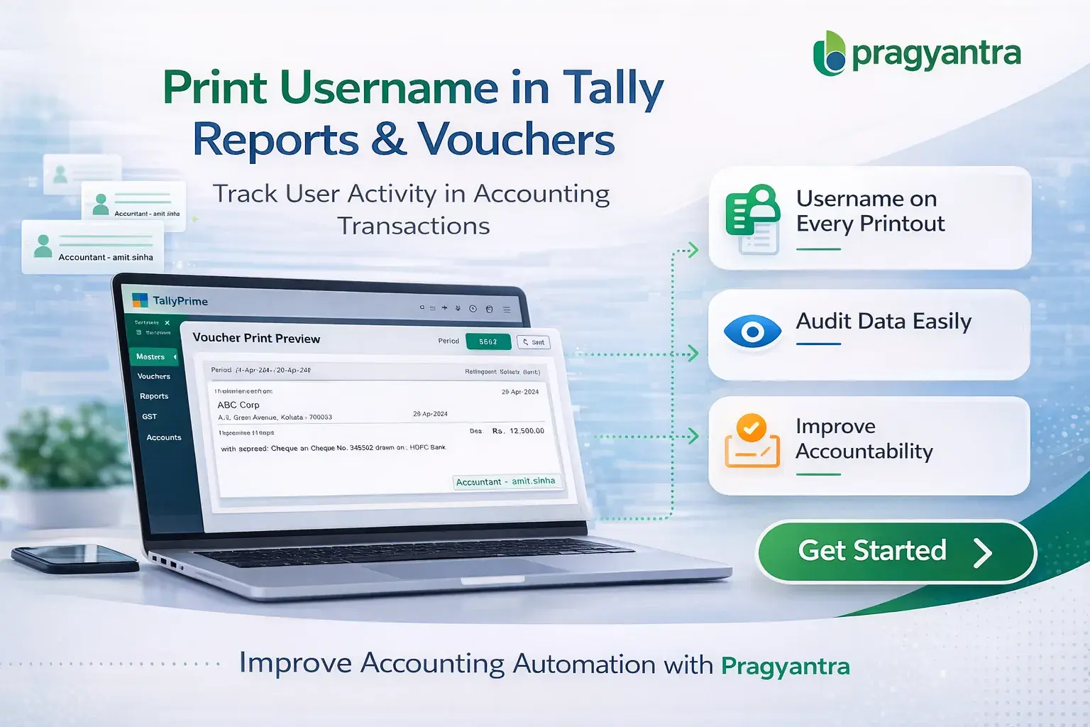 Enable Username Print in All Reports & Vouchers in Tally Add‑on