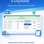Display Godown details in Daybook Report